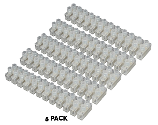 12 way 5A screw terminal chocolate block connector strip