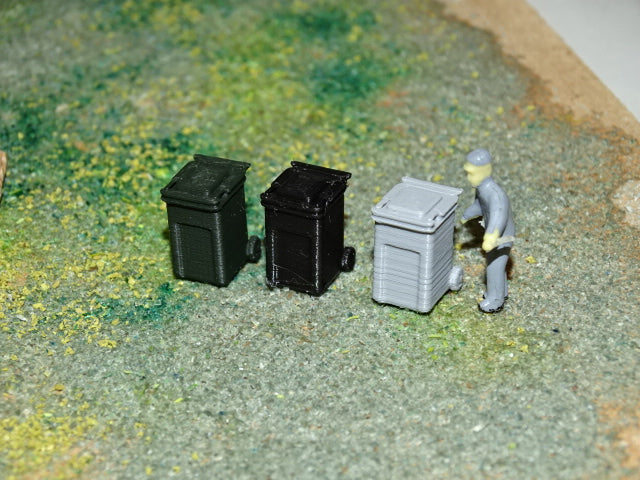 Wheelie bins 00 gauge 6 pack