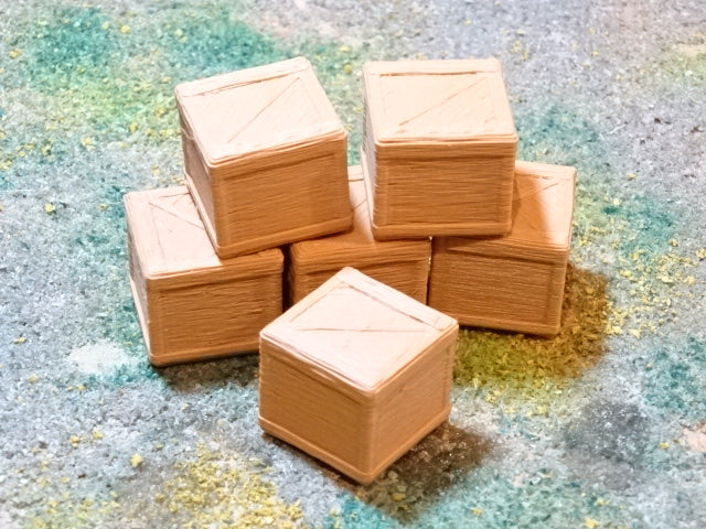 Wooden crates 00 gauge (6 pack)