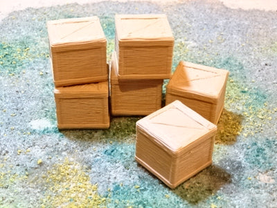 Wooden crates 00 gauge (6 pack)