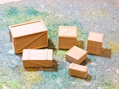 Wooden crates 00 gauge (6 pack)