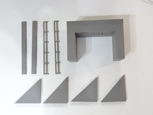 Concrete road underpass - single and double track - H0/00 gauge