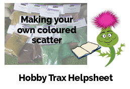 Hobby Trax Helpsheet - Making your own coloured scatter