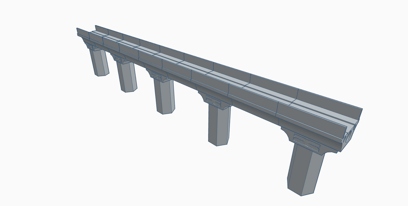 Modern modular viaduct bridge system H0/00 gauge